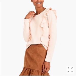 BRAND NEW J Crew Ruffle Sweatshirt!